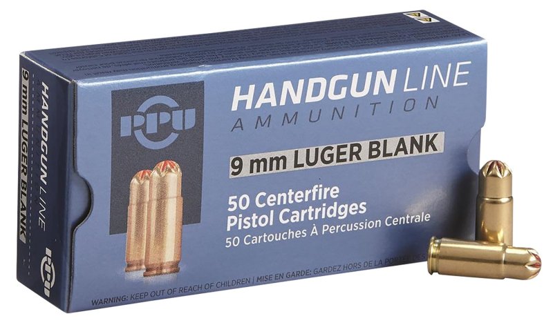 Prvi Partizan PPU PPB9L 9mm Luger Blanks 50 Round Box