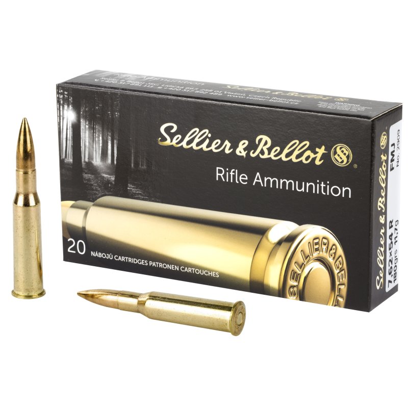 Sellier & Bellot SB76254RA Rifle 7.62x54mmR 180gr Full Metal Jacket 20...