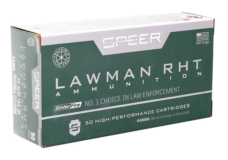 Speer Lawman RHT 53395 45 ACP 155gr SinterFire Frangible 50/Box