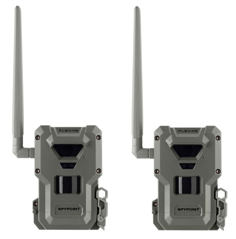 SpyPoint Flex M2 Twin Pack Cellular Trail Cameras HD Photo Video