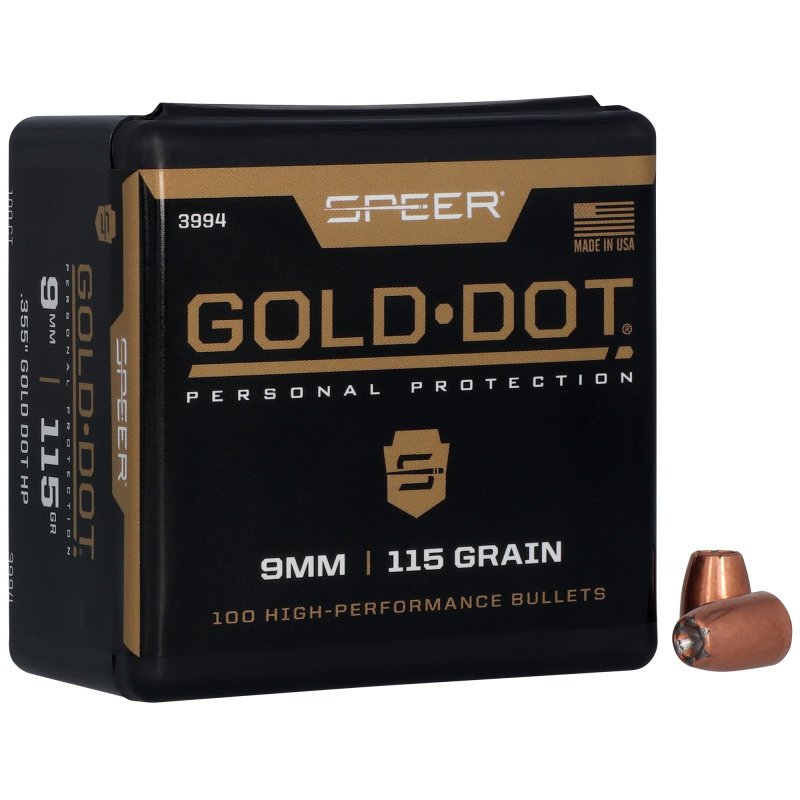 Speer Bullets 9mm 115 Grains GDHP - In Package