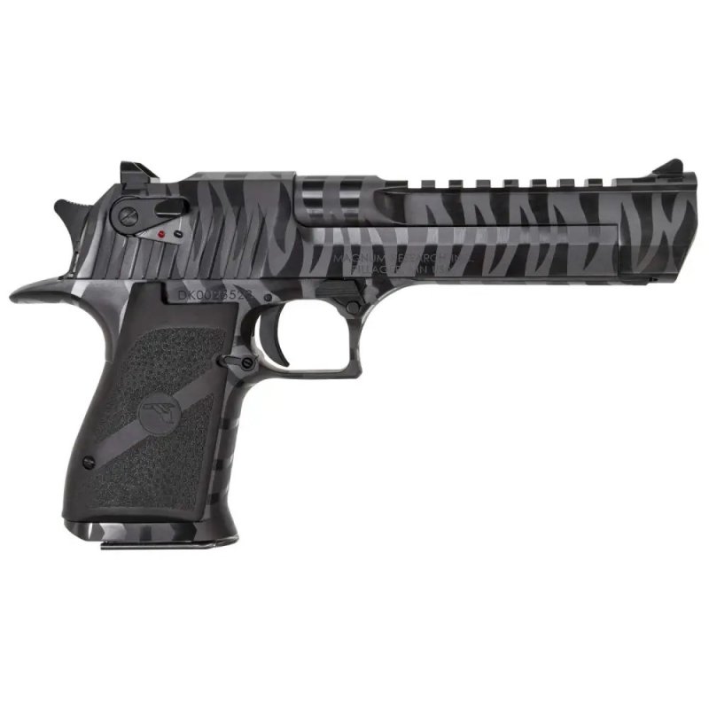 Magnum Research DE50BTS Desert Eagle Mark XIX 50 AE 6" Barrel Black Tiger Stripes Carbon Steel Frame/Slide
