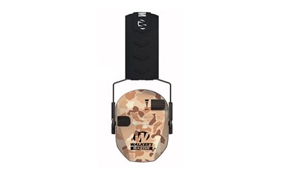 Walker's Razor Slim Electronic Earmuff Low-Profile Design Tan Frog Skin