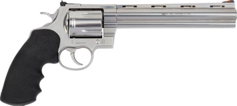 Colt Anaconda .44Mag 8-Inch Matte Stainless Steel Adjustable Sight Hogue Grips