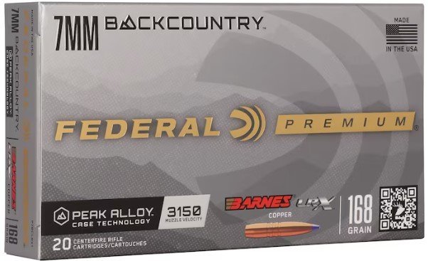 Federal Premium P7BCLRX1 7mm Backcountry 168gr Barnes LRX Copper 20/Box