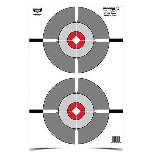 Birchwood Casey EZE-Scorer 12x18 Double Bullseye Target 100 Pack 37061