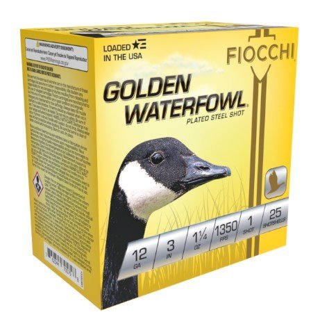 Fiocchi 123SGW1 12 Gauge 3 in 1 1/4 oz Steel Shot 1350 fps 25 Rounds