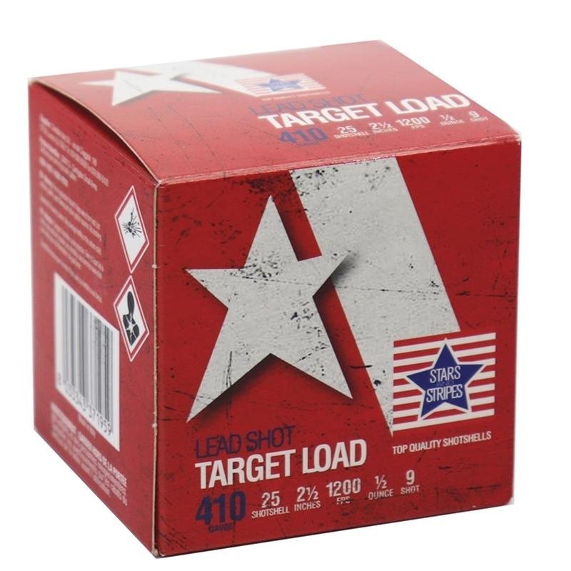 PPU Stars & Stripes Target Shotshells 410ga 2-1/2 1/2oz 1200 fps #9 25/ct