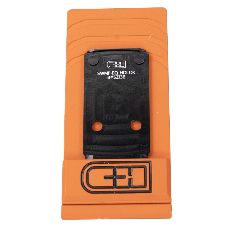 C&H Precision SWMP-57-EQ-HOLOK Optic Mount Plate Black Steel
