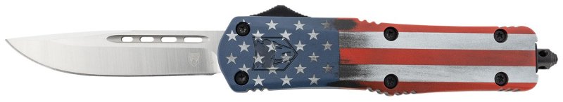 CobraTec MCUSAFS3DNS FS-3 3" D2 Steel OTF Knife US Flag Handle