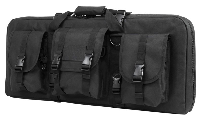 NcStar CVCPD2962B28 SubGun Case 28 in Black PVC 2 Gun Capacity