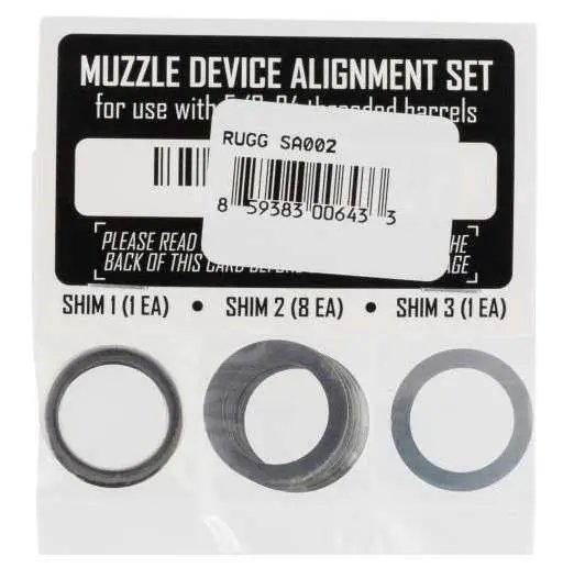 Rugged Suppressors 5/8x24 Muzzle Device Alignment Shim Kit SA002