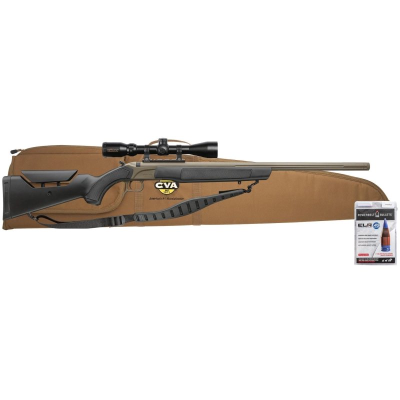 CVA PR3210NSCP Accura LR-X Muzzleloader 45 Cal 30" FDE/Black w/Scope