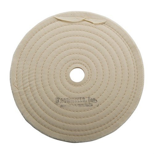 Brownells Muslin Polish Wheel Stitched 8" X 3/8" Thick 7/8" Arbor