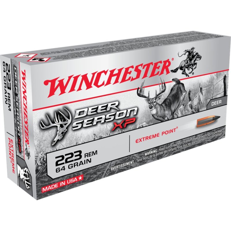 Winchester Ammo X223DS Deer Season XP 223 Rem 64 gr Extreme Point 20 Per Box/ 10 Cs