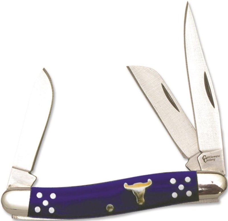 ABKT CC0001BL 3.75In Closed 2.5In Blade Blue Delrin Handle 440SS