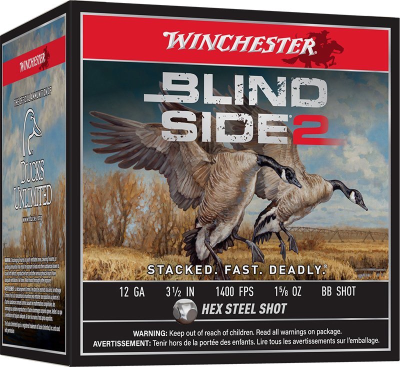 Winchester Ammo XBS12LBB Blind Side 2 12 Gauge 3.50" 1 5/8 oz 1400 fps BB Shot 25 Bx/10 Cs