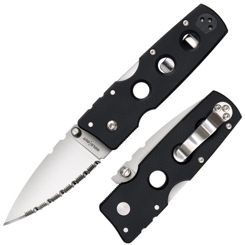Cold Steel Hold Out Serrated S35VN Satin Folding EDC Knife