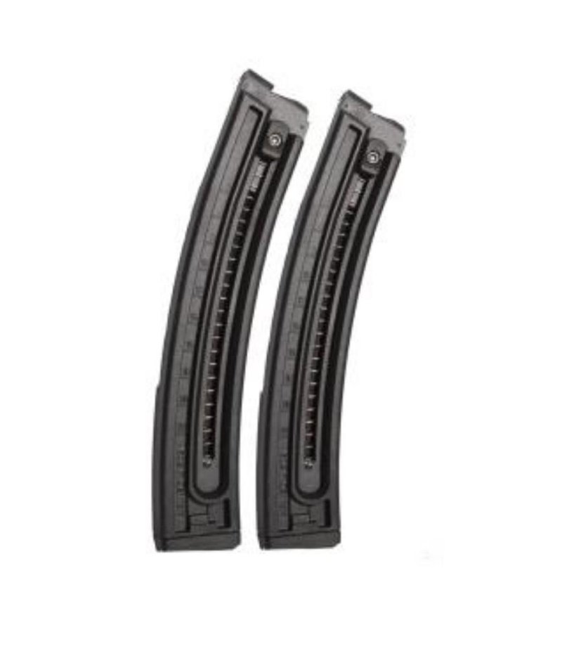 GSG GSGGERMGSG22TP 22 LR 22rd Black Detachable Magazines 2 Pack