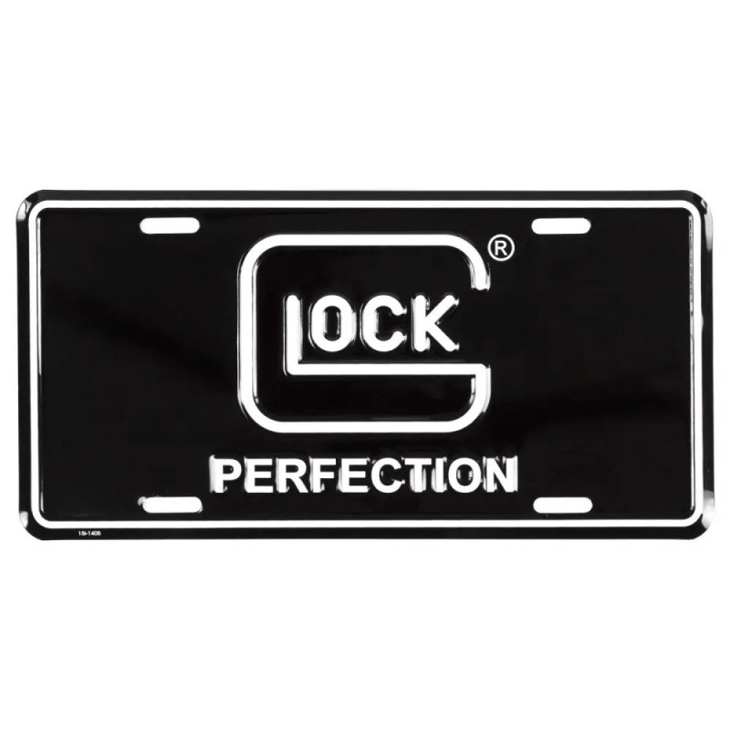 Glock OEM Perfection License Plate Black & White