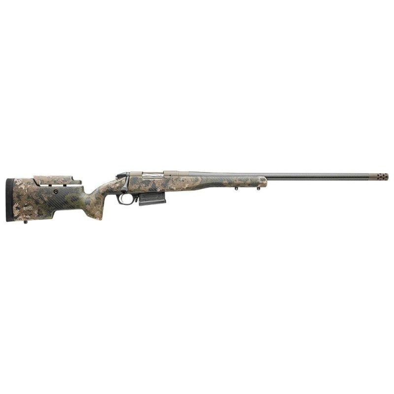 Bergara Premier Divide 308 Win 5+1 22" Carbon Fiber Barrel, Omni Muzzle Brake, Patriot Brown Cerakote, Erosion Rogue Camo Stock