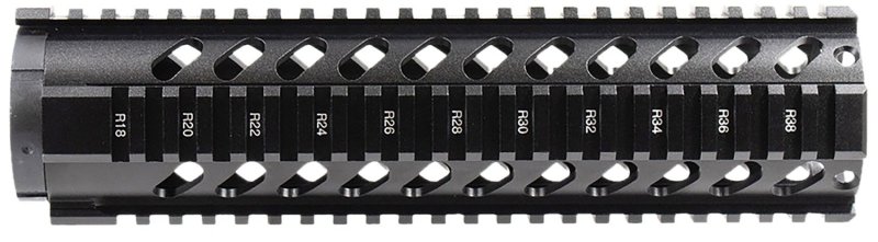 AIM Sports MT061 10 In Free Float Aluminum Quad Rail Black Anodized
