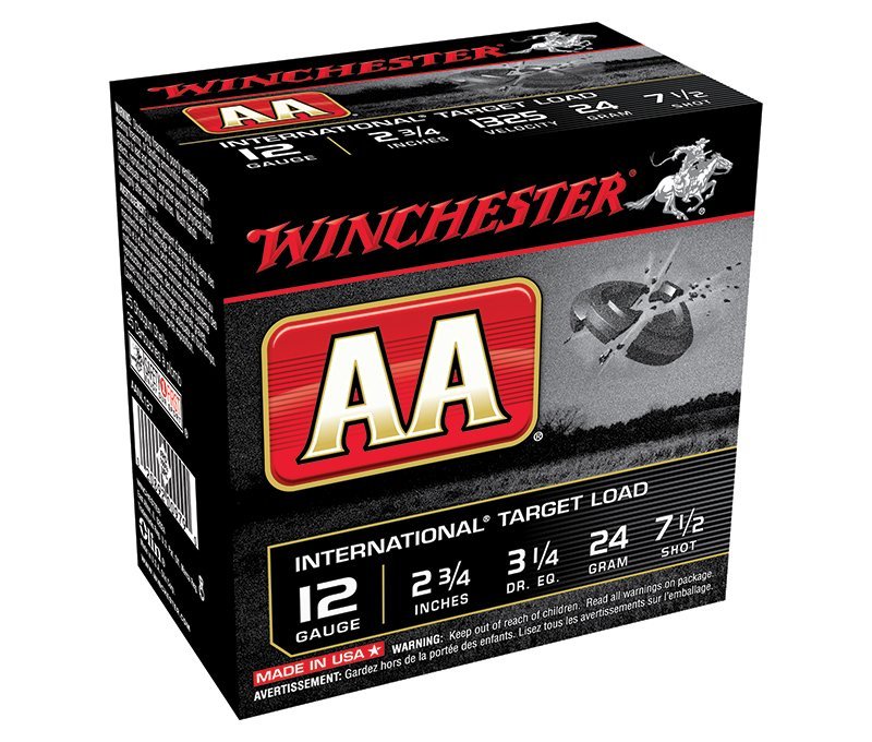 Winchester AANL127 AA USAShtg 12 Gauge 2.75 24gm 3.25dr #7.5