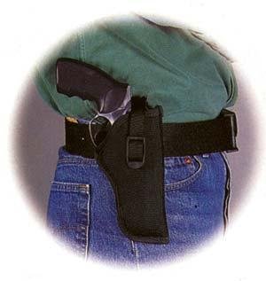 Uncle Mike's 81051 Holster Large Semi Auto 4.5-5 in Right Hand Black