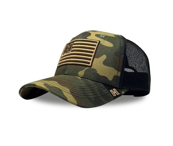 HDESIGN 34350 Trucker Hat Hornady Flag Patch Design