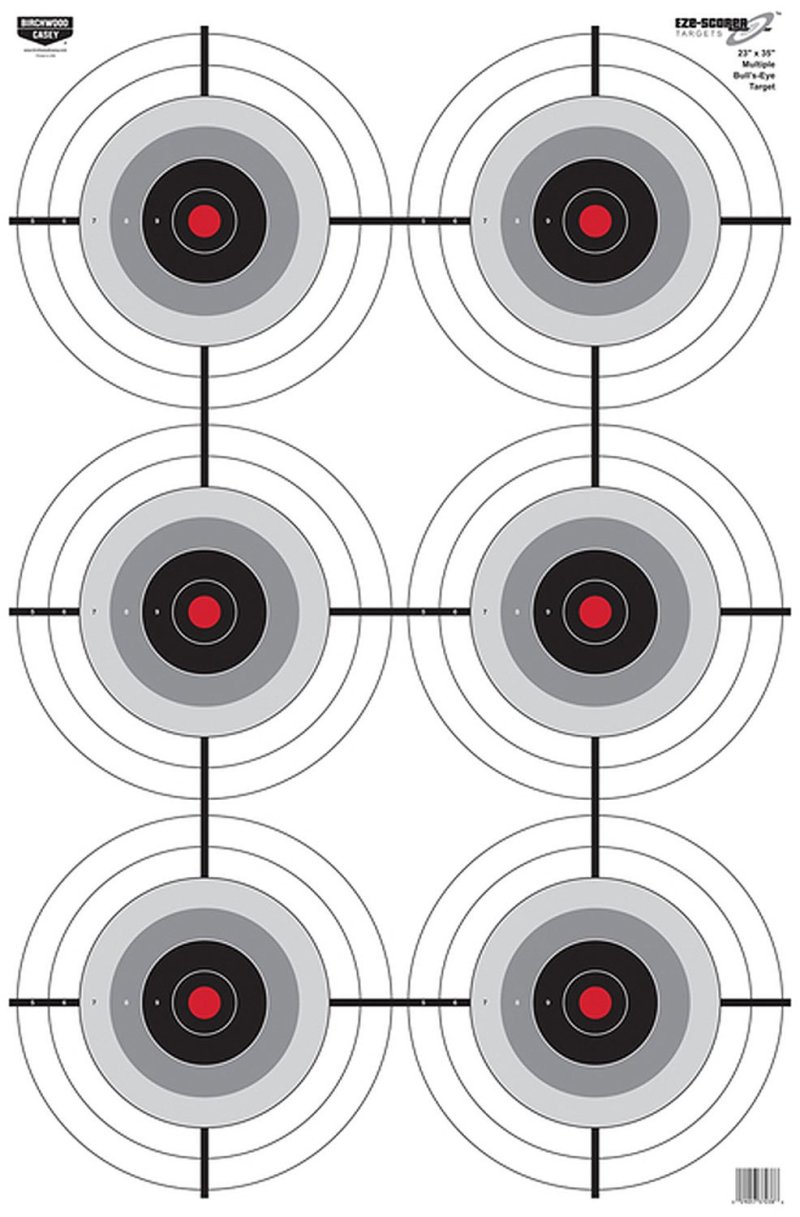 Birchwood Casey EZE-Scorer 23x35 Multiple Bullseye Target 100 Pack
