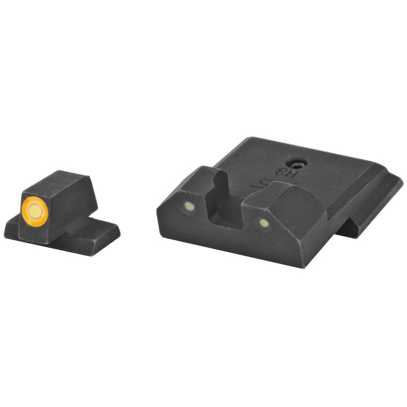 XS Sight Systems R3D Night Sights, Tritium Orange, Smith & Wesson M&P Shield, M2.0 Shield, Black