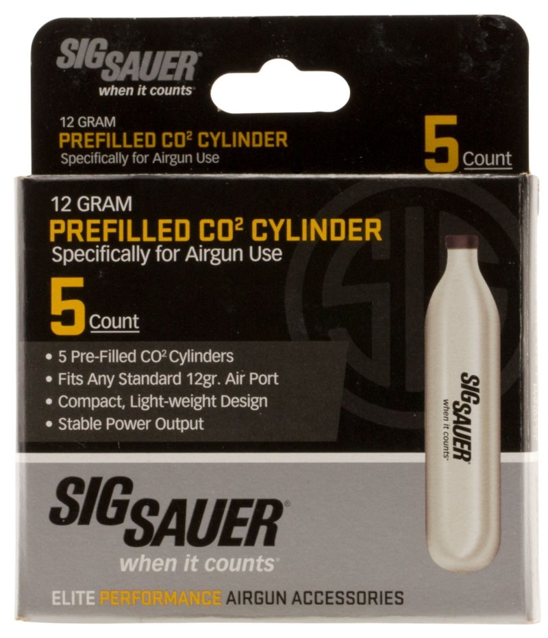Sig Sauer Airguns AC125 CO2 Cylinders 12g 5 Pack