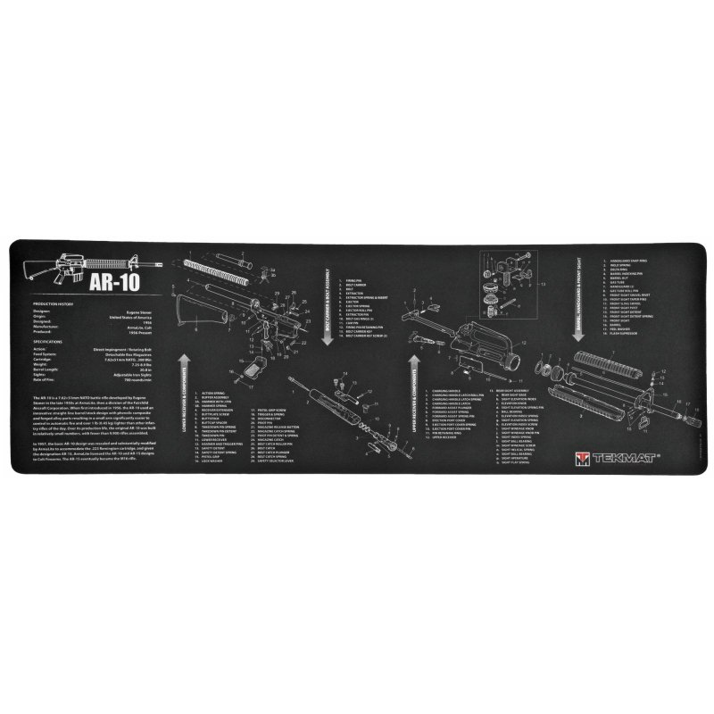 TekMat TEK-R36-AR10 AR-10 Cleaning Mat 12 In x 36 In Neoprene Diagram