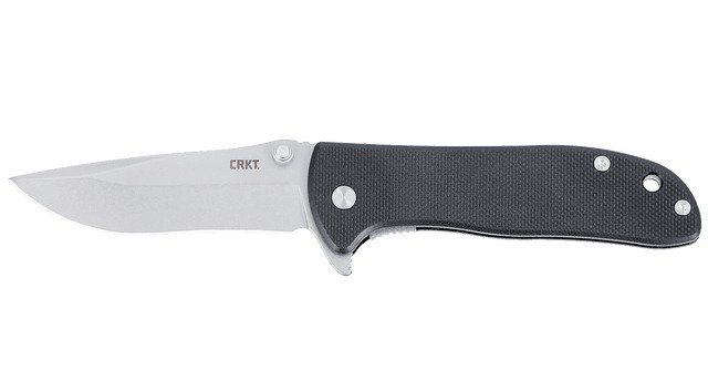 CRKT Drifter 6450D2C Folding Knife 2.88in Silver Blade Black Handle