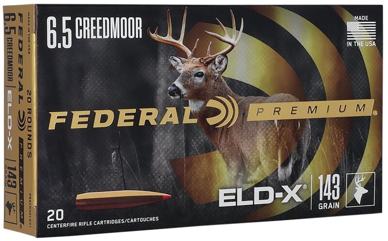 Federal Premium ELD-X 6.5 Creedmoor 143 Grain 2700 fps 20 Rounds