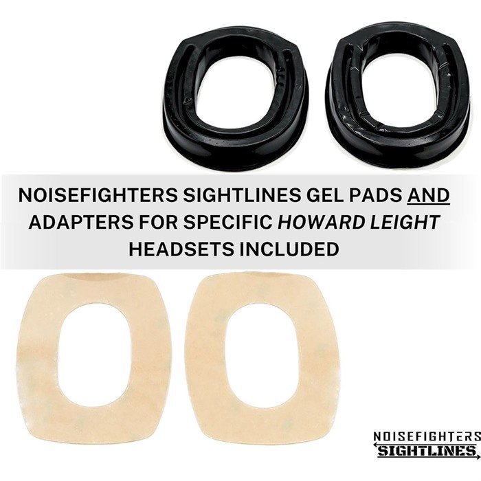 Noisefighters AD105 Sightlines Gel Ear Pad Adapter Plates Howard Leight