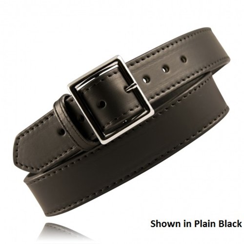 Boston Leather 1 3/4 Stitched Garrison Belt Brown 36 Gold