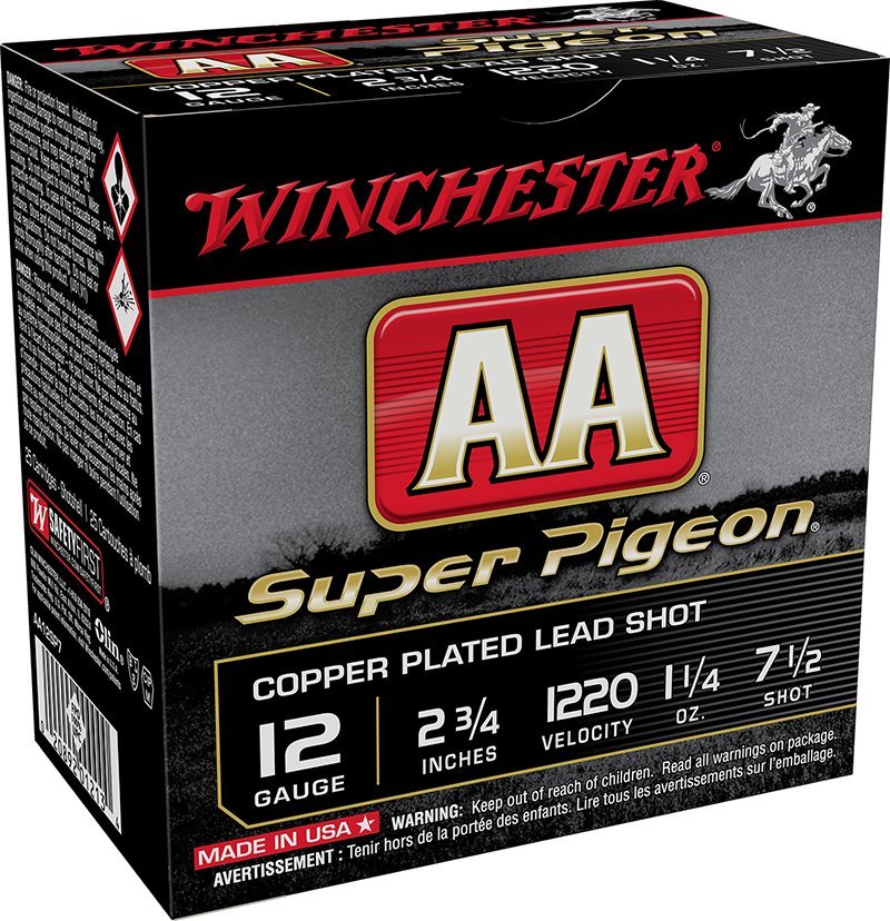 Winchester Ammo AA12SP7@ AA Super Pigeon 12Ga 2.75"1 1/4 oz. #7.5