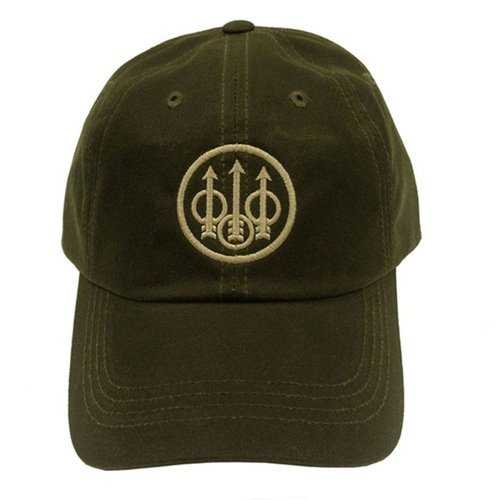 Beretta BC092025330706 Waxed Cotton Hat Olive Green Water-Resistant