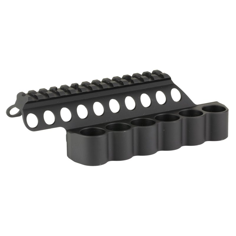 Mesa Tactical 94210 SureShell 6-Shell Side Saddle 5.5" Rail 12 Gauge Black