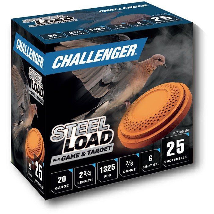Challenger CTA20SGT6 20 Gauge 2-3/4" 7/8oz #6 Steel Shot 250/Case