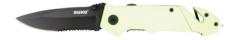RUKO RUK0144SHG 440A 3.25in HiViz Green Folding Knife