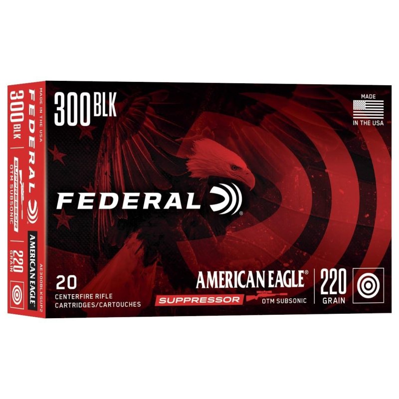 Federal Premium Ammunition .300 AAC Blackout 220gr OTM 20rd Box