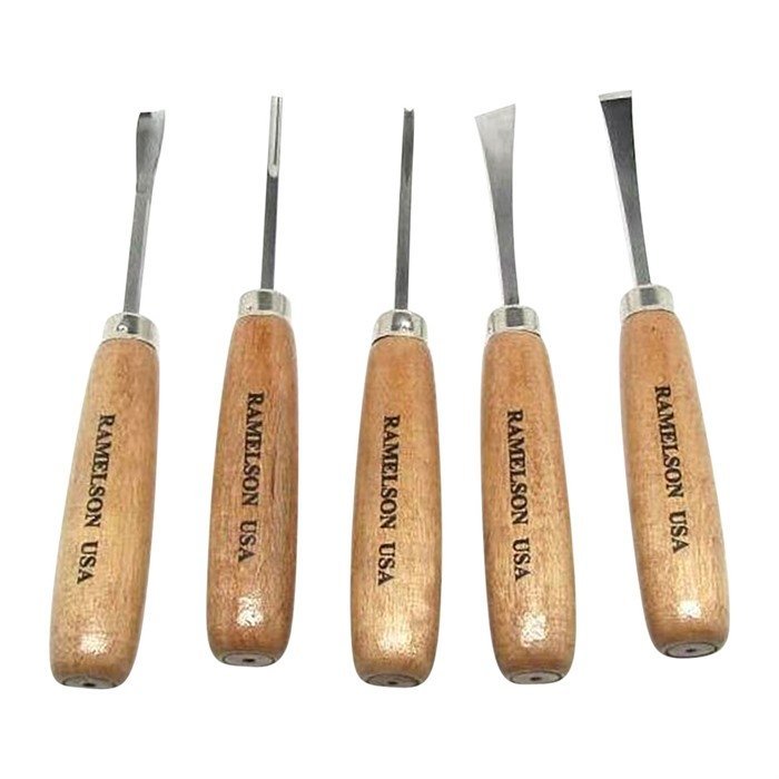 U.J. Ramelson 106 Basic Straight Handle Woodcarving 5-Piece Set