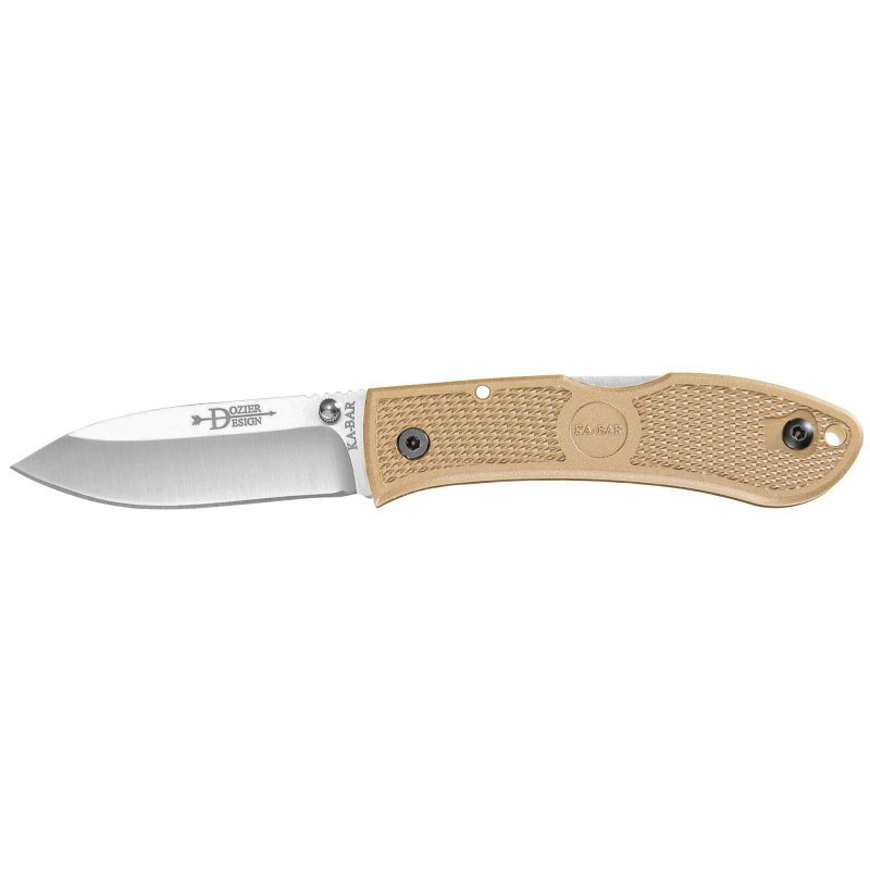 Ka-Bar Dozier Hunter Folding Knife 3.00 In Black AUS 8A 4062CB