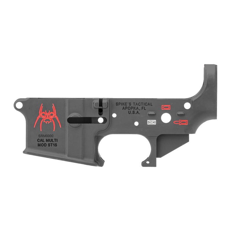 Spikes Spider Color Filled AR-15 Rifle Multi-Caliber Black Hardcoat...