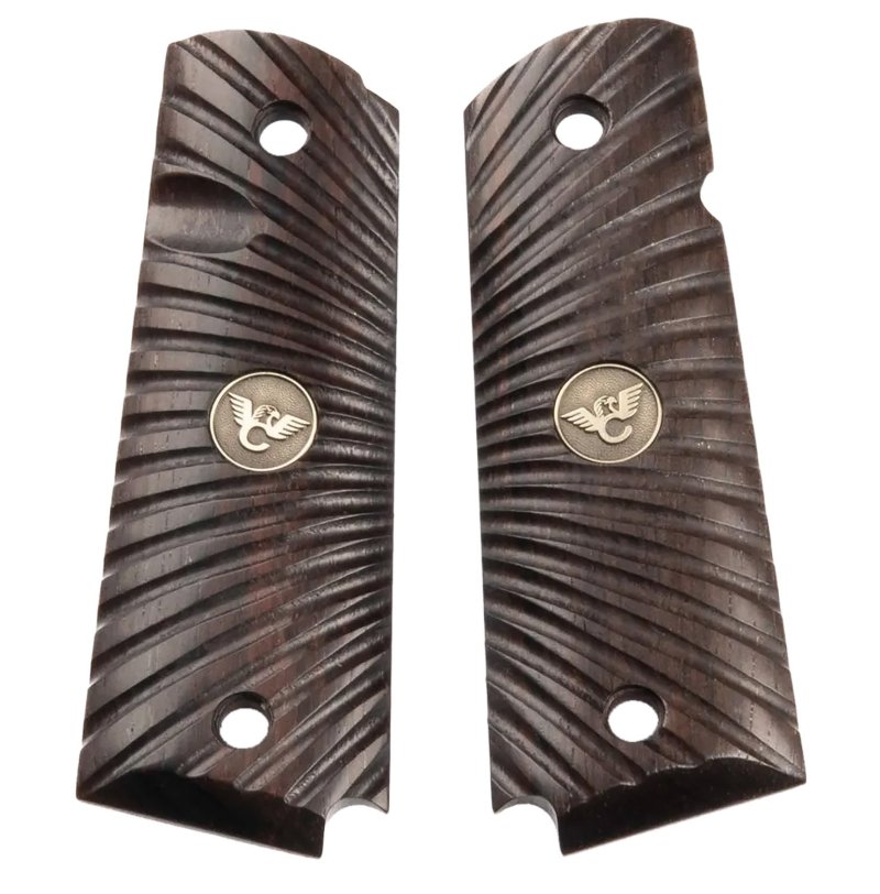 Wilson Combat 351MFS Side Panel Grips Full Size Starburst Cocobolo Natural