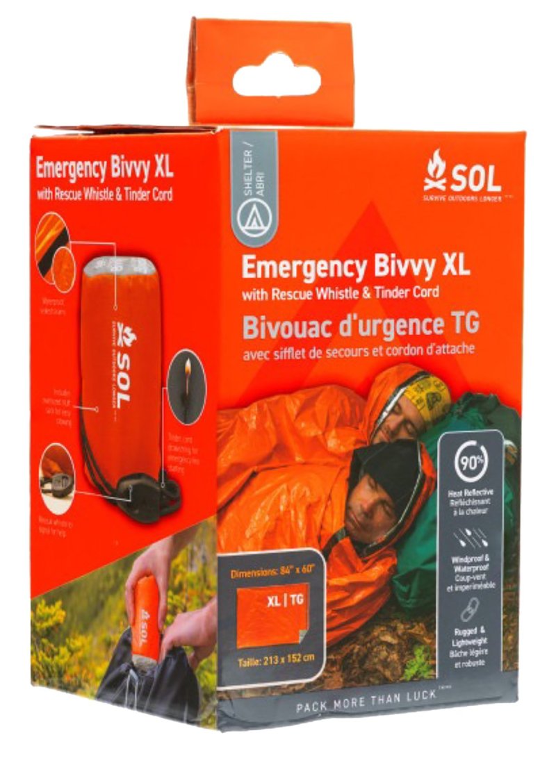 Adventure Medical Kits 01401144 SOL Bivvy XL Waterproof Windproof Orange