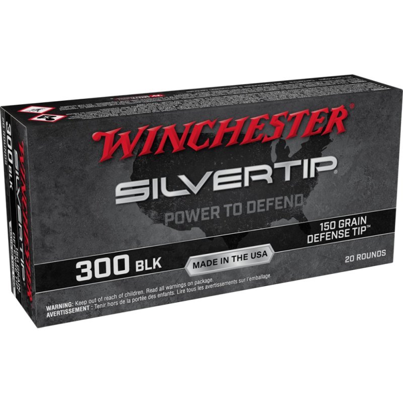 Winchester Ammo W300ST Silvertip 300 Blackout 150 gr Defense Tip 20 Per Box/ 10 Cs