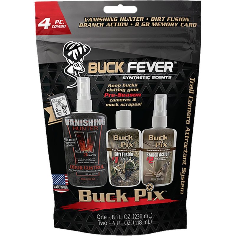 Buck Fever BF-BPK4 Buck Pix Combo Kit with 8GB SD Card & Scent Sprays